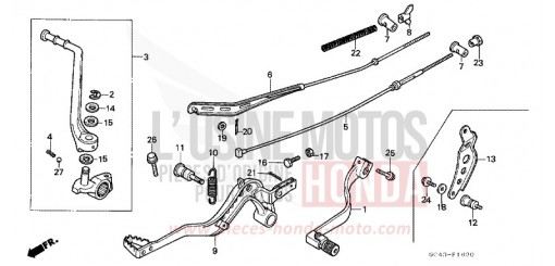 PEDALE CR80R2F de 1985